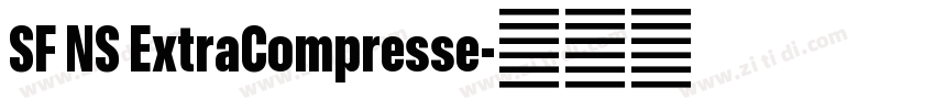 SF NS ExtraCompresse字体转换